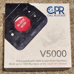 CPR V5000 Call Blocker for Landline Phones - Block Robocalls, Stop Spam Callers